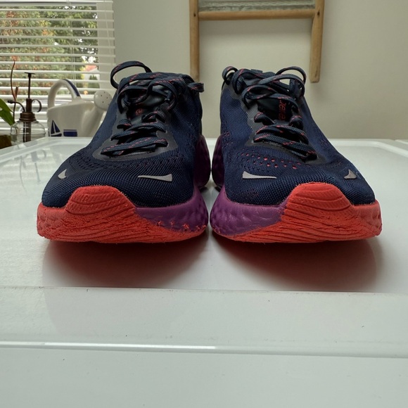 WOMEN'S AETREX DANIKA ARCH SUPPORT SNEAKER NAVY CORAL/PURPLE - Picture 4 of 9